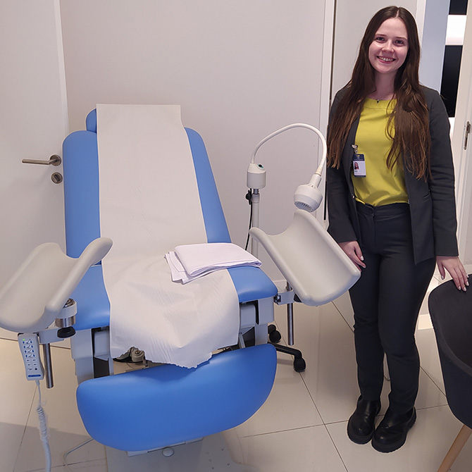Sillones ginecológicos Optomic en Hospital Británico EQUIMED